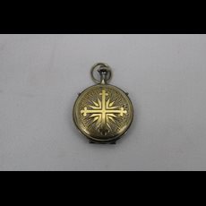 1 3/4" Sterling Pocket Watch Style Pyx SKU C094-004